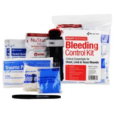 First Aid Only Critical Essentials Bleeding Control Kit for Limb, Chest and Torso Wounds, 11 Pieces, Plastic Bag