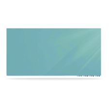 Ghent Aria Low-Profile Frameless Magnetic Glassboard, 120" x 48", Denim Blue Surface