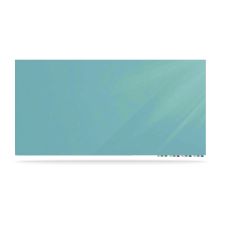 Ghent Aria Low-Profile Frameless Magnetic Glassboard, 48" x 36", Denim Blue Surface