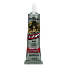 Gorilla Clear Grip Contact Adhesive, 3 oz Tube, Dries Clear