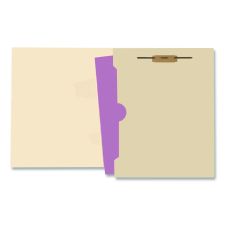 Medical Arts Press Full Pocket End Tab Fastener Folders, 0.75" Expansion, 1 Fastener, Letter Size, Manila, 50/Box