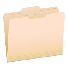 Pendaflex Reinforced Top Tab Manila File Folders, 1/3-Cut Tabs: Center Position, Letter Size, Manila, 100/Box
