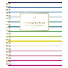 Simplified by Emily Ley for AT-A-GLANCE 2026 Weekly Monthly Planner, Happy Stripe, Large, 8 1/2" x 11"