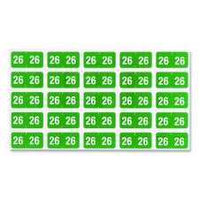 Smead Yearly End Tab File Folder Labels, 0.5 x 1, Green, 25/Sheet, 10 Sheets/Pack