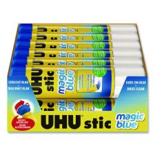 Staedtler Glue Stick, 21 g, Applies Blue, Dries Clear, 12/Pack
