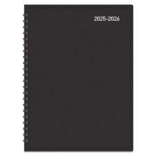 2025-2026 Office Depot Brand 14-Month Weekly/Monthly Academic Planner, Vertical Format, 7-1/2" x 9", 30% Recycled, Black, July 2025 To August 2026