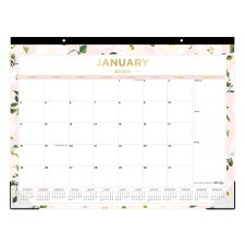 2026 Blue Sky Day Designer Desk Pad Calendar, 22 x 17, Coming Up Roses, January To December, 138198