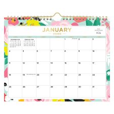2026 Blue Sky Monthly Wall Calendar, 11 x 8-3/4, Secret Garden Mint, January To December, 148632