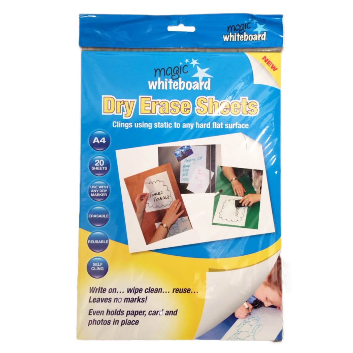A4 Magic Whiteboard  White (20 Sheet Pack)
