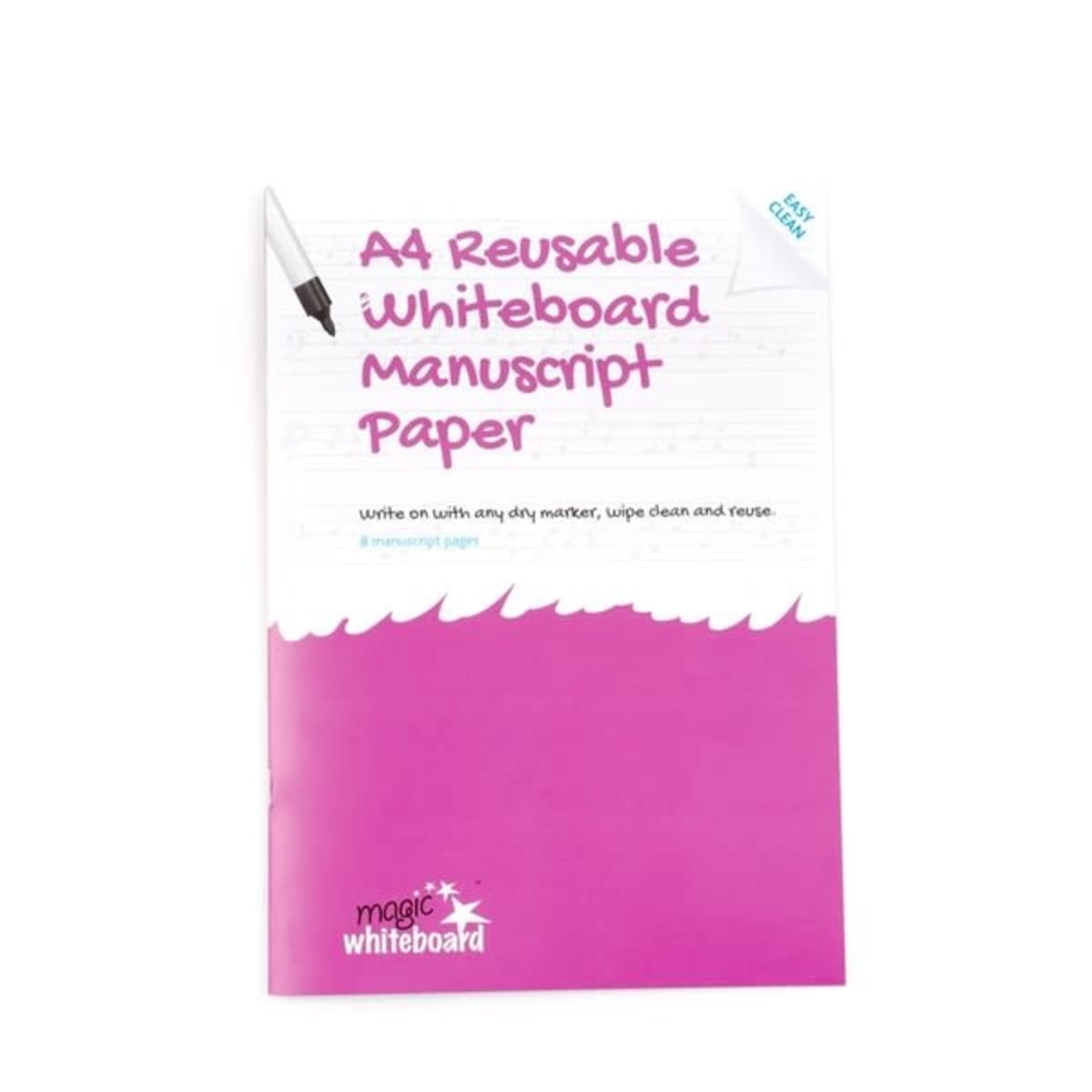 A4 Reusable Whiteboard Manuscript Notebook  8 Pages