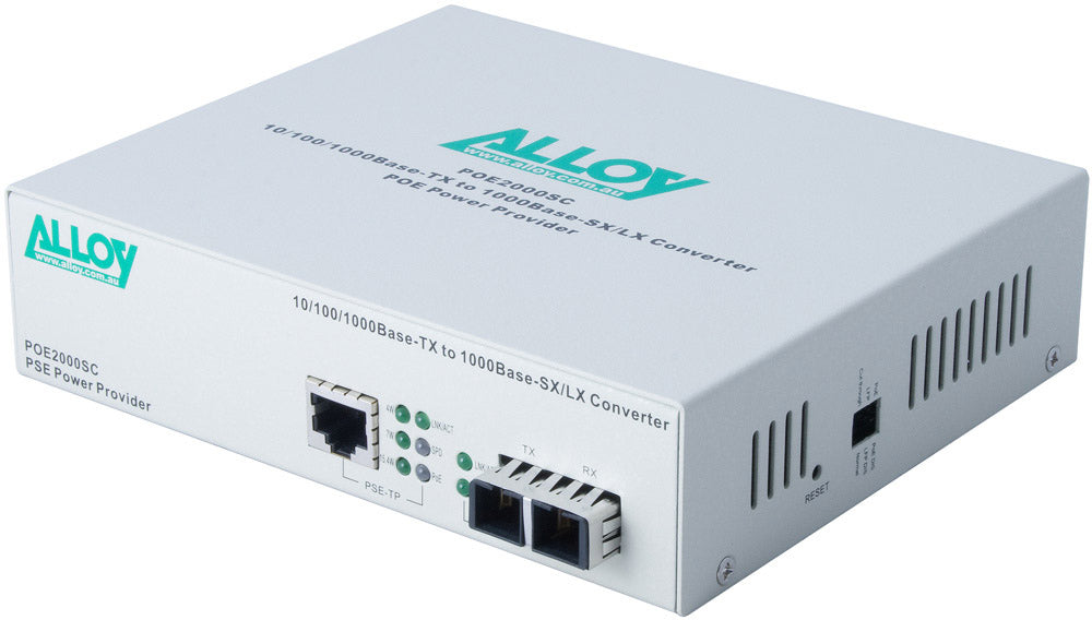 Alloy POE3000SFP 10/100/1000Base-T PoE  RJ-45 to SFP Converter.