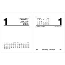 AT-A-GLANCE 2026 Daily Loose-Leaf Desk Calendar Refill, Mini, 3" x 3 3/4"
