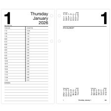 AT-A-GLANCE 2026 Daily Loose-Leaf Desk Calendar Refill, Standard, 4 1/2" x 8"