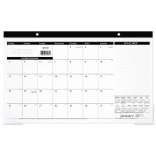 AT-A-GLANCE 2026 Monthly Desk Pad Calendar, Compact, 17 3/4" x 11"