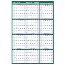 AT-A-GLANCE 2026 Vertical Reversible Erasable Wall Calendar, Extra Large, 32" x 48"
