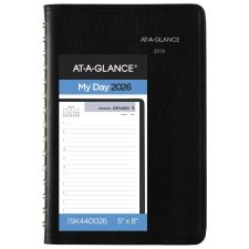 AT-A-GLANCE DayMinder 2026 Daily Appointment Book Planner, Black, Small, 5" x 8", SK440026