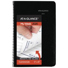 AT-A-GLANCE DayMinder 2026 Weekly Appointment Book Planner, Black, Small, 5" x 8"