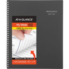 AT-A-GLANCE DayMinder Academic 2025-2026 Weekly Monthly Planner, Charcoal, Large, 8 1/2" x 11"