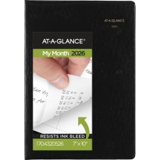 AT-A-GLANCE Designer Cover 2026 Monthly Planner, Black, Large, 7" x 10"