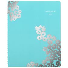 AT-A-GLANCE Wild Washes 2026 Weekly Monthly Appointment Book Planner, Teal, Large, 8 1/2" x 11"