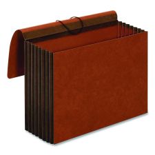 Pendaflex Heavy-Duty Expanding Wallet with Flap and Cord Closure, 7" Expansion, 1 Pocket, Letter Size, Redrope