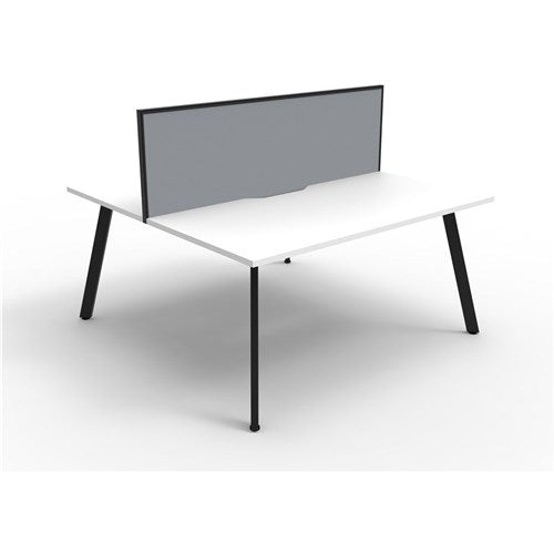 Rapidline Eternity Workstation Double Sided 2 Person   Screen 1500Wx1530Dx1200mmH White/Blk