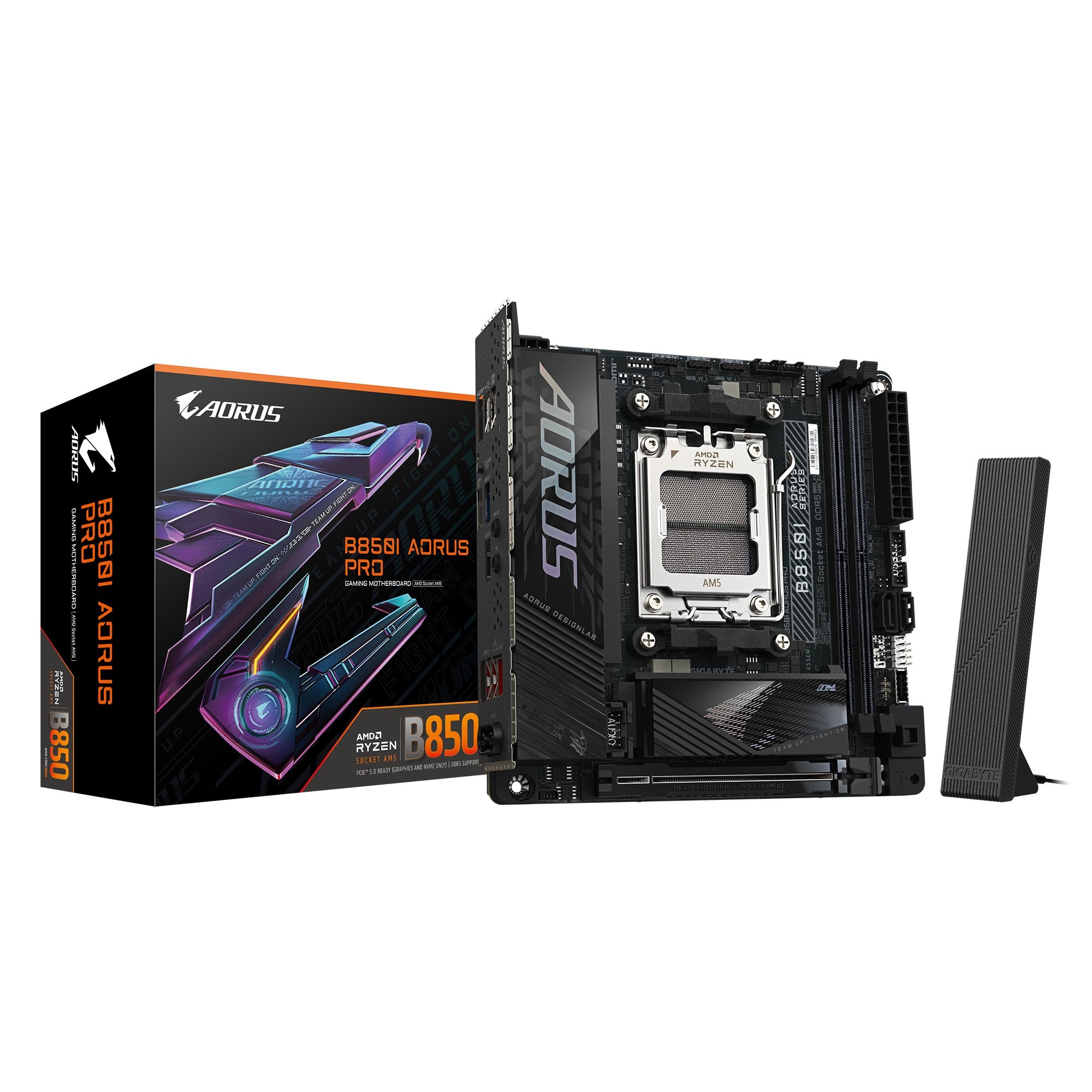 Gigabyte B850I AORUS PRO 1.0, AMD AM5, 2 x DDR5 up to 128 GB,  1 x HDMI, 1x PCI Express x16, 2 x M.2, 2 x SATA, 6 x USB 3.2