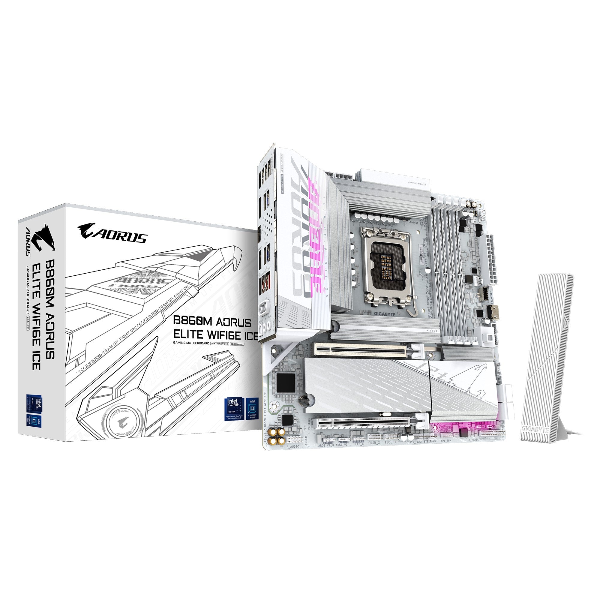 Gigabyte M/B B860M A ELT WF6E ICE 1.0, Intel  B860, 4 x DDR5 up to 256 GB, 2x HDMI, 2 x PCI Express x16, 3 x M.2, 4 x SATA, 9x USB 3.2
