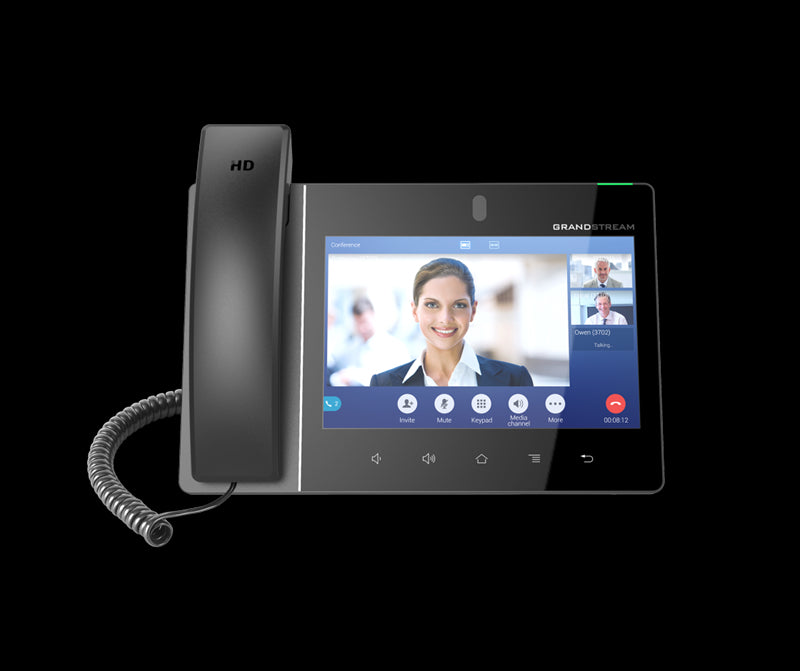 Grandstream GXV3380 16 Line Android IP Phone, 16 SIP Accounts, 1280 x 800 Colour Touch Screen, 2MB Camera, Built In Bluetooth WiFi, Powerable Via POE