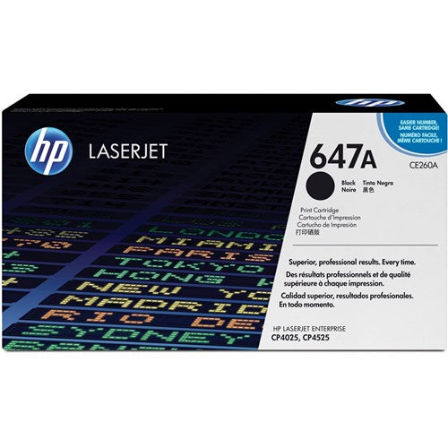 HP 647A LaserJet Toner Cartridge Black CE260A