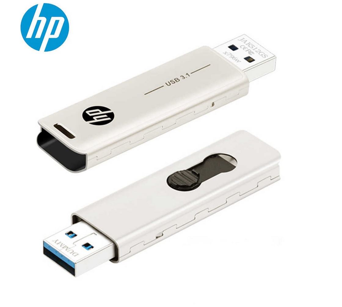 HP X796W 32GB USB 3.1 Type-A 70MB/s Flash Drive Memory Stick Thump Key 0C to 60C 5V Capless Push-Pull Design External Storage for Windows 10 11