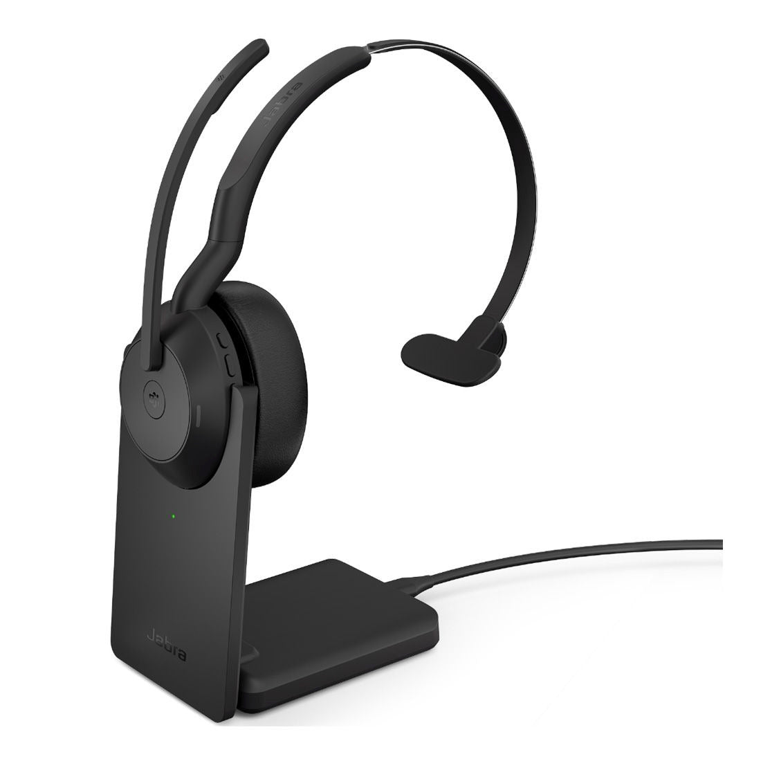 Jabra  Evolve2 55 USB A MS Teams Mono Stand, Active Noise Cancellation (ANC), Link 380 Bluetooth Adapter ,30m Wireless Range, 18 Hours Battery Life
