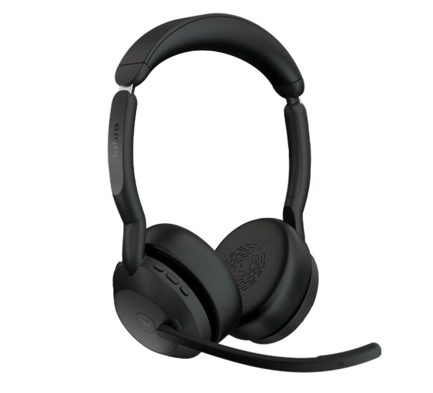 Jabra Evolve2 55 USB A Stereo Teams Active Noise Cancellation, Link 380 Bluetooth Adapter ,30m Wireless Range, 18 Hours Battery Life
