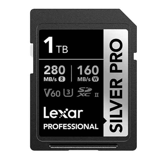 Lexar Professional SILVER PRO 1TB SDXC UHS-II Card 1TBC10,  UHS-II(U3), V60,  Silver Pro, up to 280MB/s read, 160MB/s write