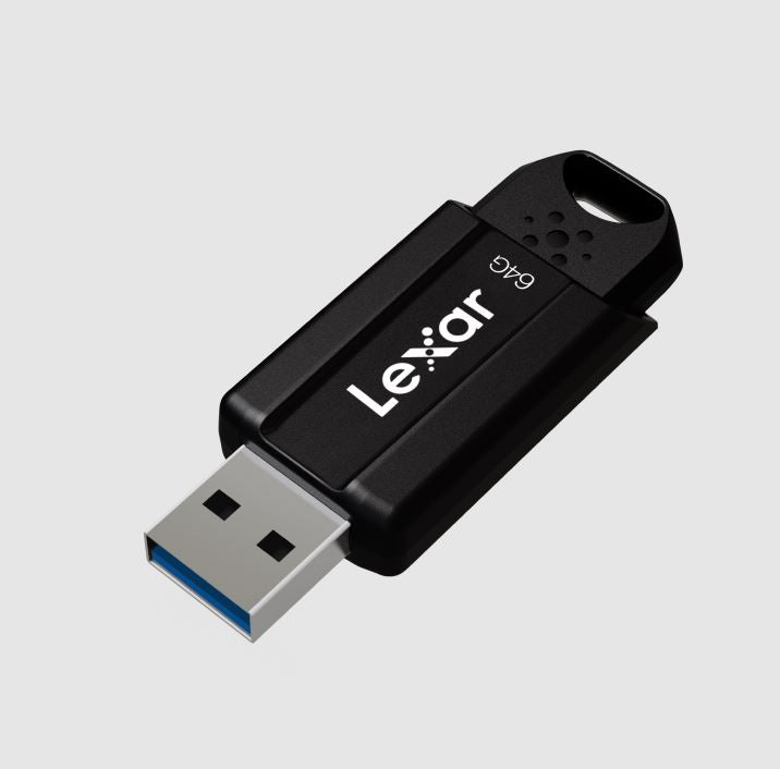 Lexar S80 64GB JumpDrive USB 3.1 Flash Drive, up to 150MB/s read  quickly transfer a 3GB 4K movie clip in less than 1 minute, compared to the 4 minut