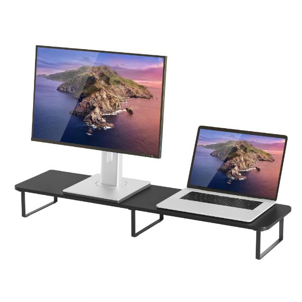 mbeat activiva Black Dual Monitor Riser Dimensions:1000mm  260mm  122mm Fit Screen Size:13'~32' Package Weight:3.5kg
