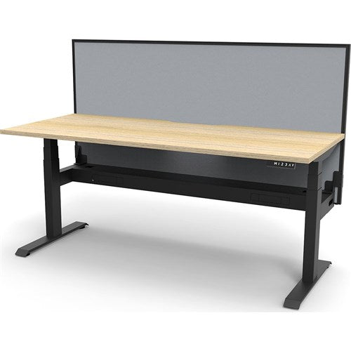 Rapidline Boost  Single Sided Workstation   Screen   Tray 1800Wx750Dx1330mmH Oak / Black