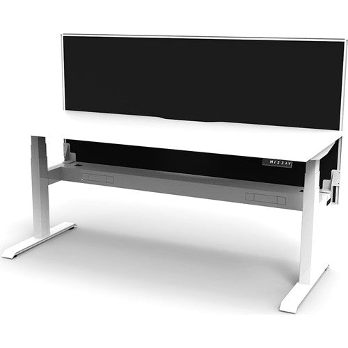 Rapidline Boost  Single Sided Workstation   Screen   Tray 1800Wx750Dx1330mmH White/White