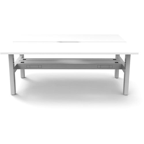 Rapidline Boost Static Back To Back Workstation Tray 2 Person 1800Wx1500Dx730mmH White/White