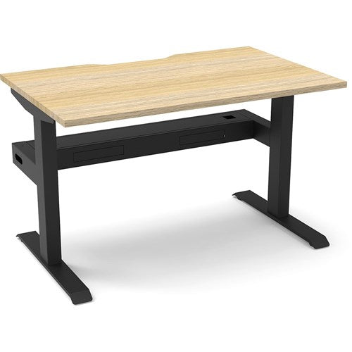 Rapidline Boost Static Single Sided Workstation   Tray 1200W x 750D x 730mmH Oak/Black