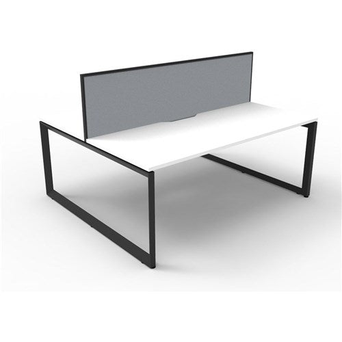 Rapidline Deluxe Infinity Desk Loop Leg Double Sided   Screen 2 Person 1500mmW White/Black