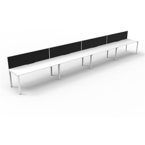 Rapidline Deluxe Infinity Desk Profile Leg One Sided   Screen 4 Person 4800mmW White/White