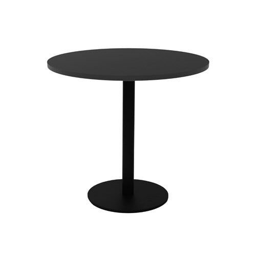 Rapidline Estillo Disc Base Round Table 900D x 755mmH Black Top Black Base