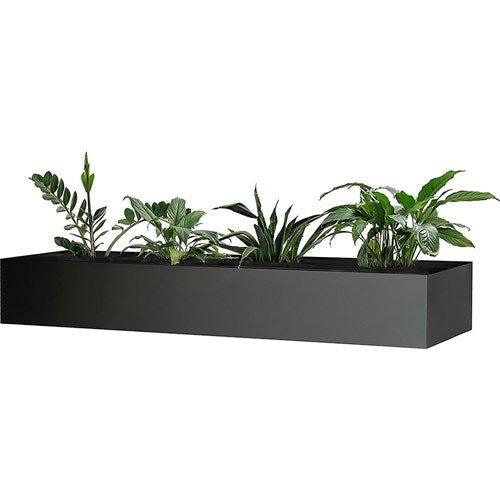 Rapidline Go Steel Planter Box 1530W x 473D x 230mmH Black