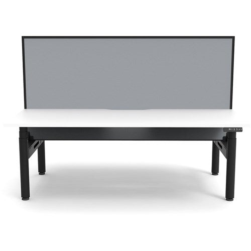 Rapidline Halo  Back to Back Workstation   Screen 2 Person 1500mmW White/Black