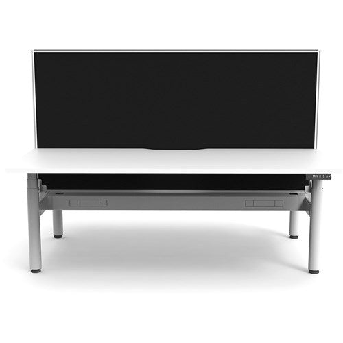 Rapidline Halo  Back to Back Workstation Screen Cable Tray 2 Person 1500mmW White/White