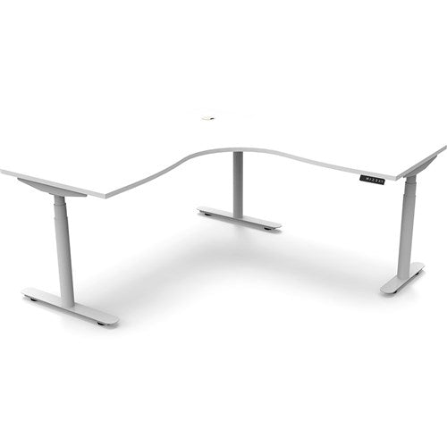 Rapidline Halo  Corner Workstation 1500/1500W x 750D x 1270mmH White/White