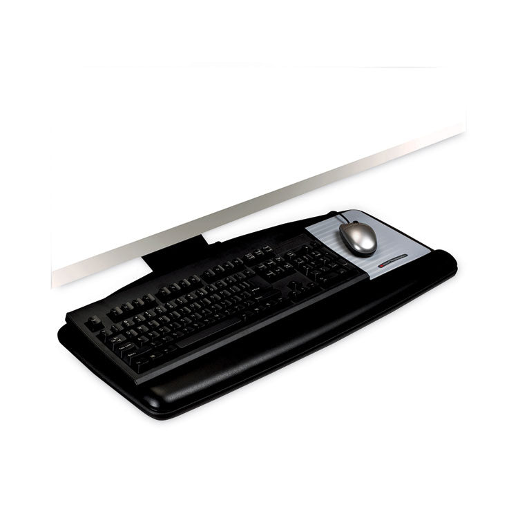 3M Easy Adjust Keyboard Tray, Standard Platform, 23" Track, Black (MMMAKT90LE) Each