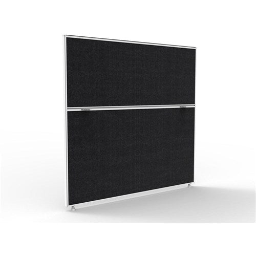 Rapidline SHUSH30  Screen 1500W x 30D x 1200mmH White Frame Black Pinnable Fabric