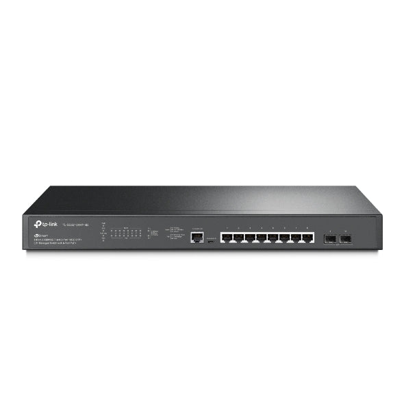 TP-Link SG3210XHP-M2 JetStream 8-Port 2.5GBASE-T and 2-Port 10GE SFP  L2  Managed Switch with 8-Port PoE  2xFan Rack Mountable IGMP Snooping,Omada